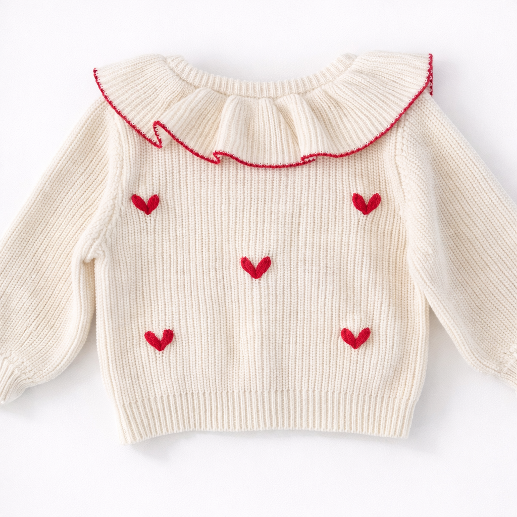 Frill Hearts Cardigan