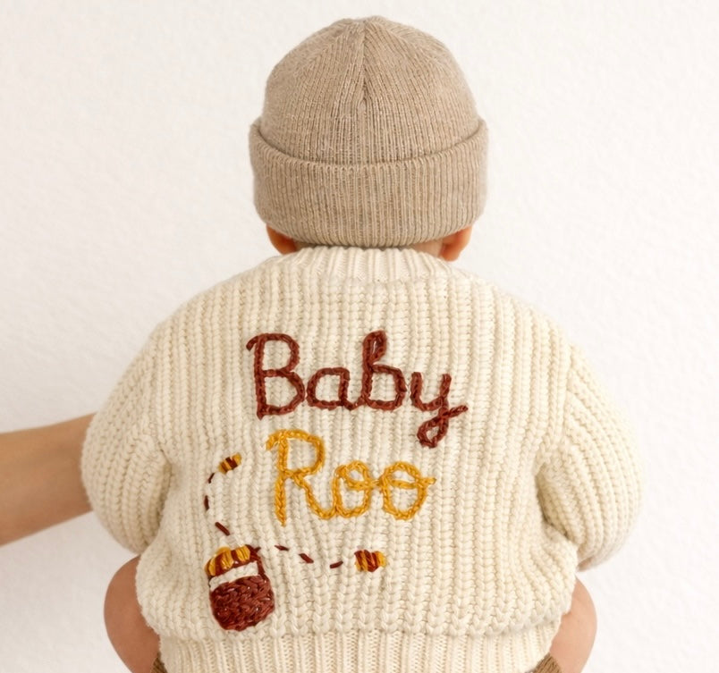 Personalised Honey Bear Cardigan