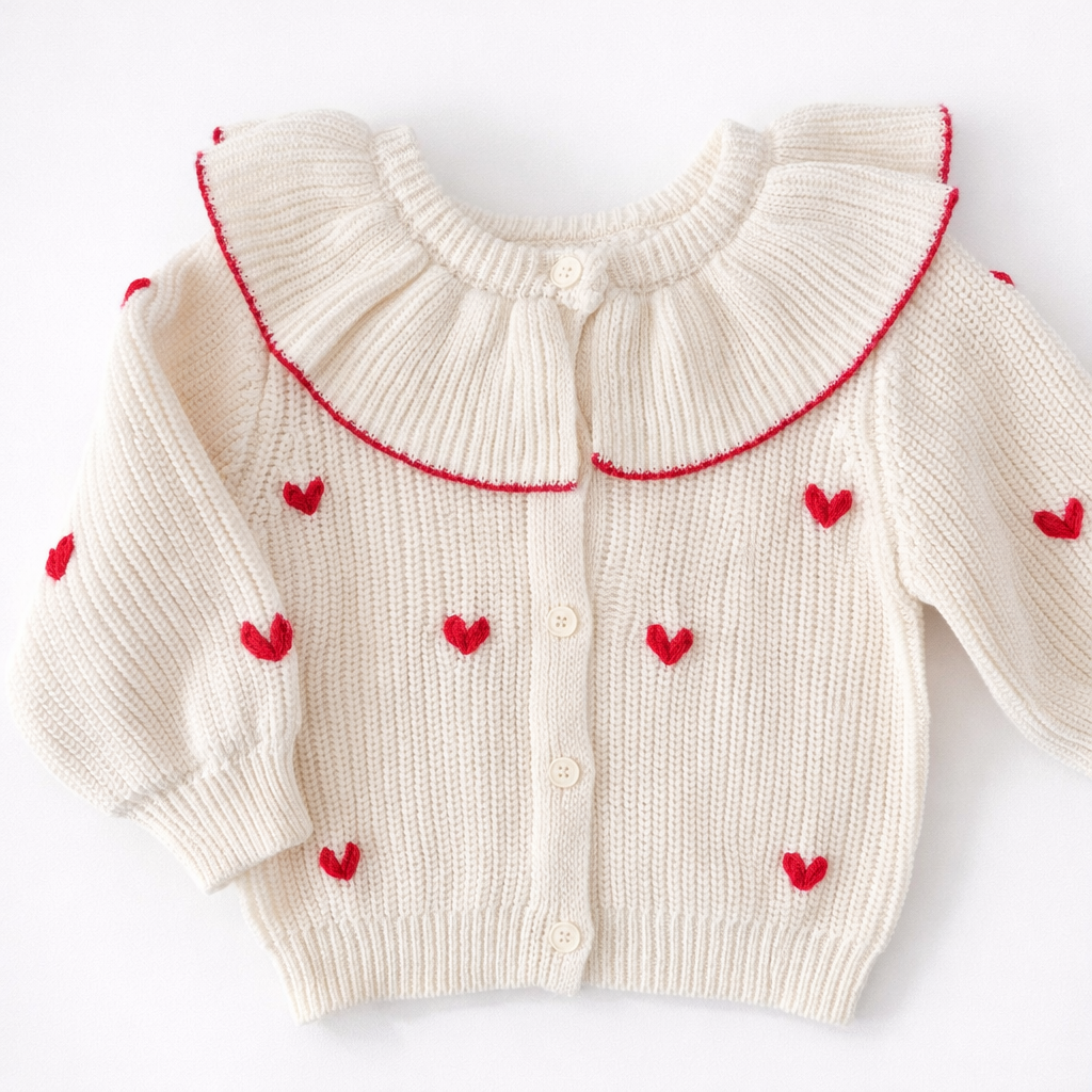 Frill Hearts Cardigan