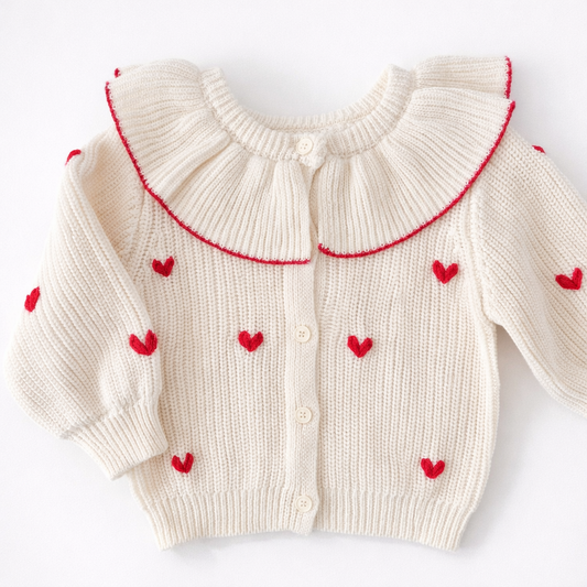 Frill Hearts Cardigan