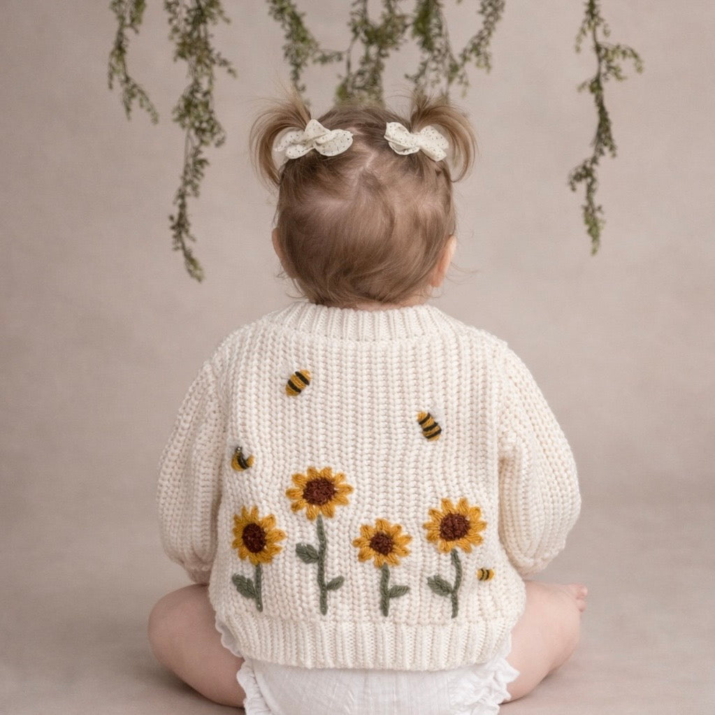 Personalised Sunflower Cardigan