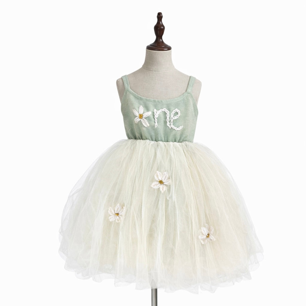 Daisy Tulle Dress (Sage)