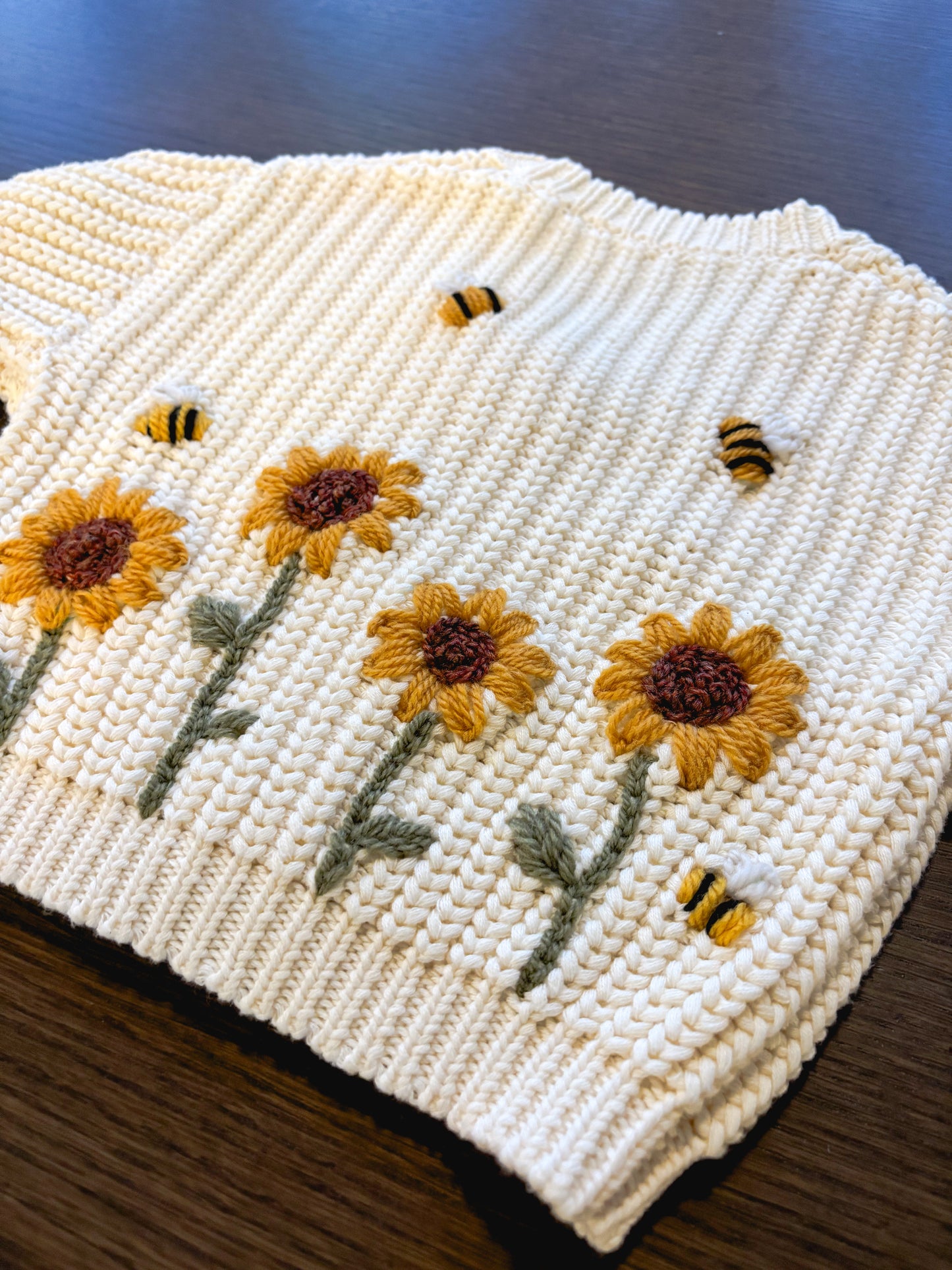 Personalised Sunflower Cardigan