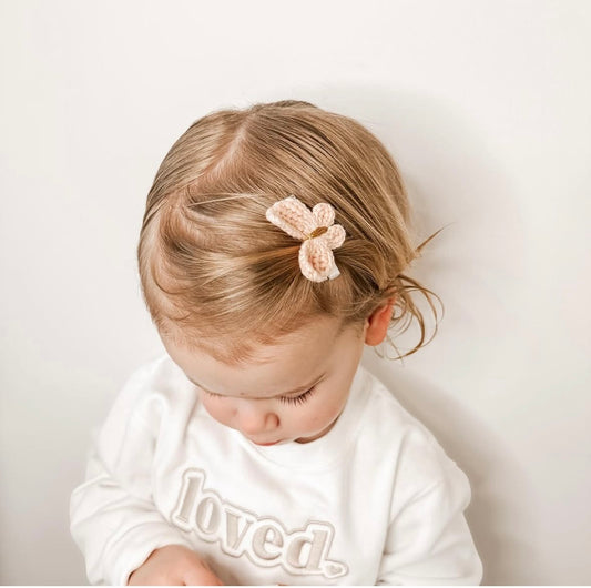 Crochet butterfly clips - 2 pack