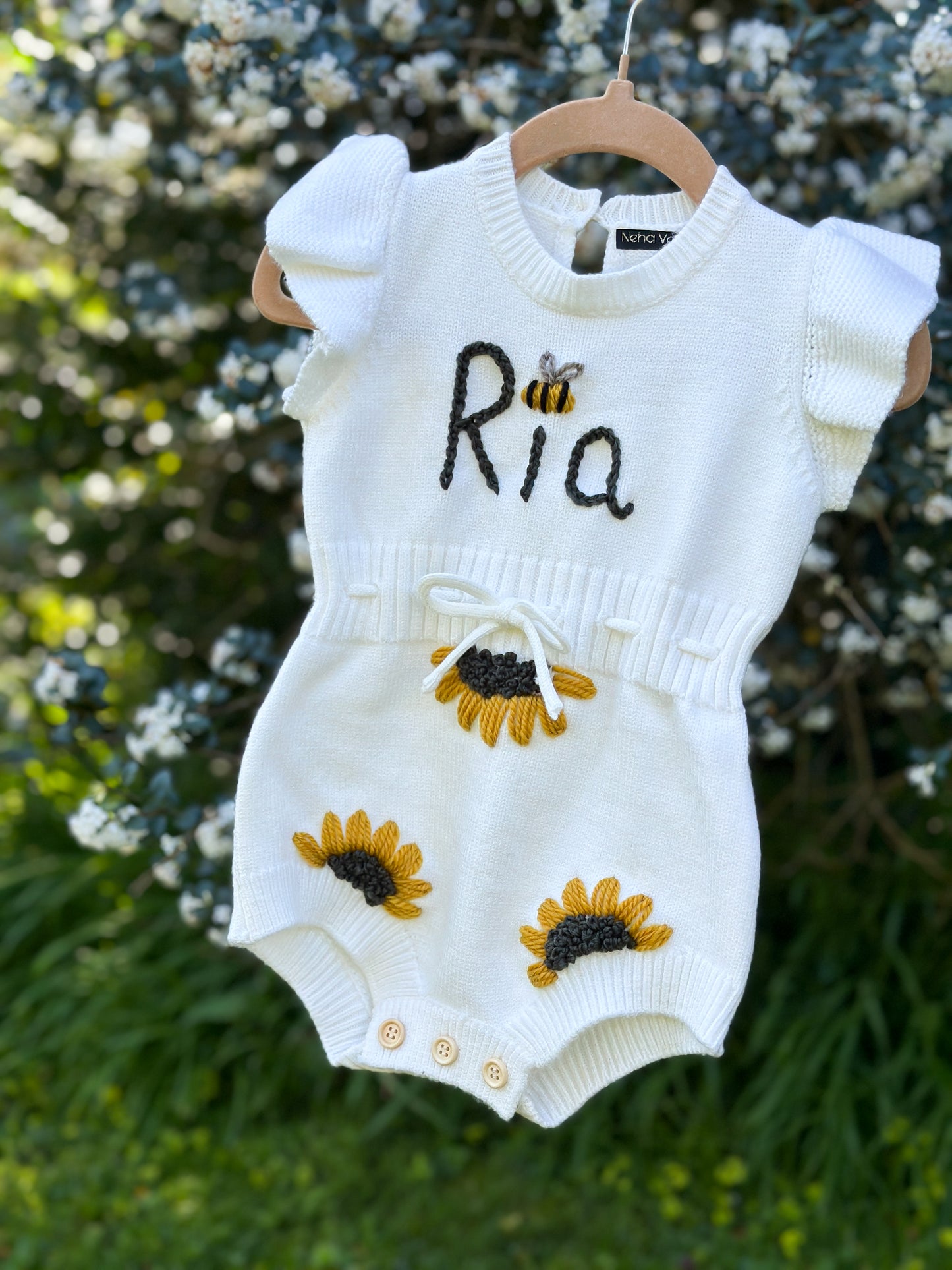 Sunflower Personalised Romper