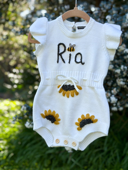 Sunflower Personalised Romper
