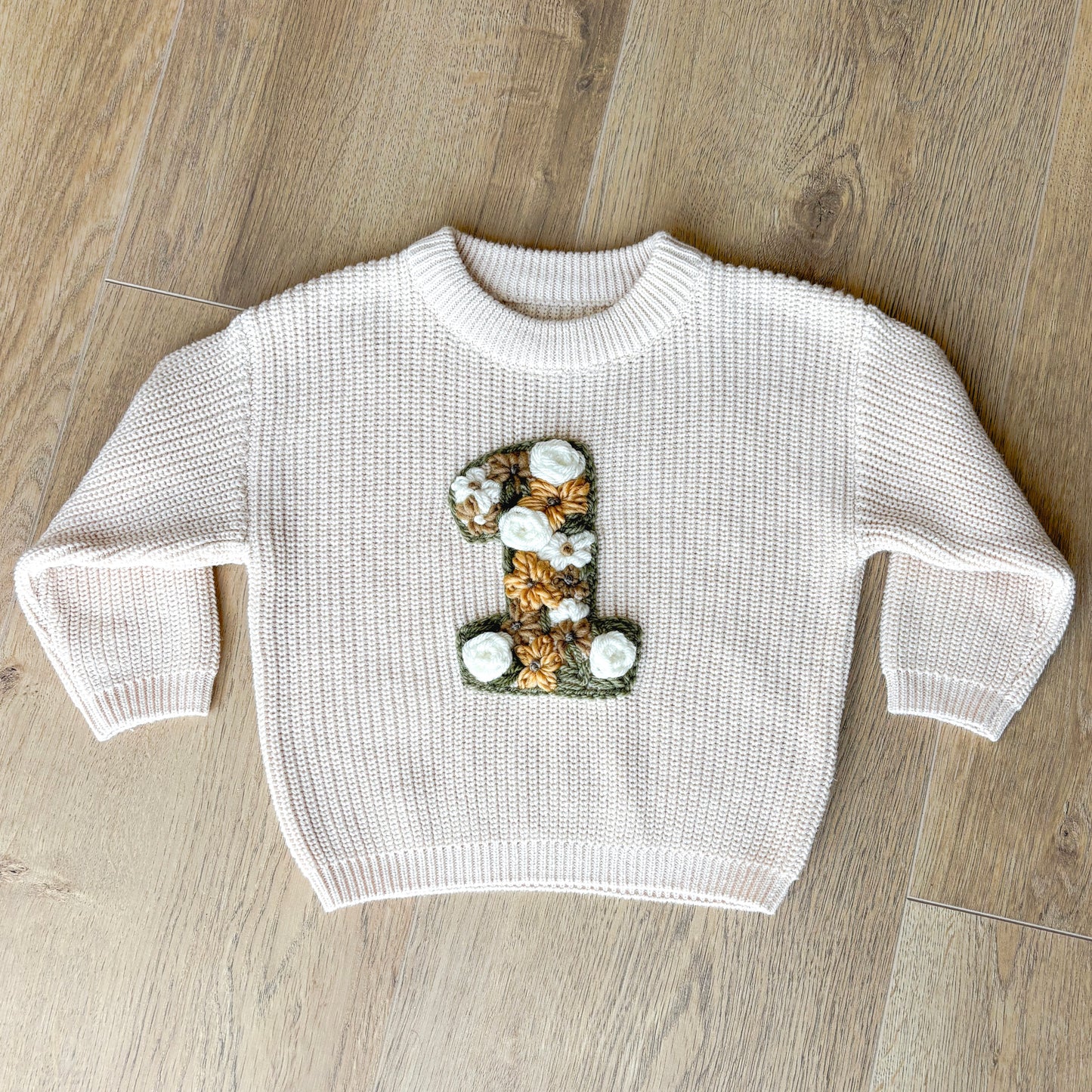 Floral Number Milestone Jumper