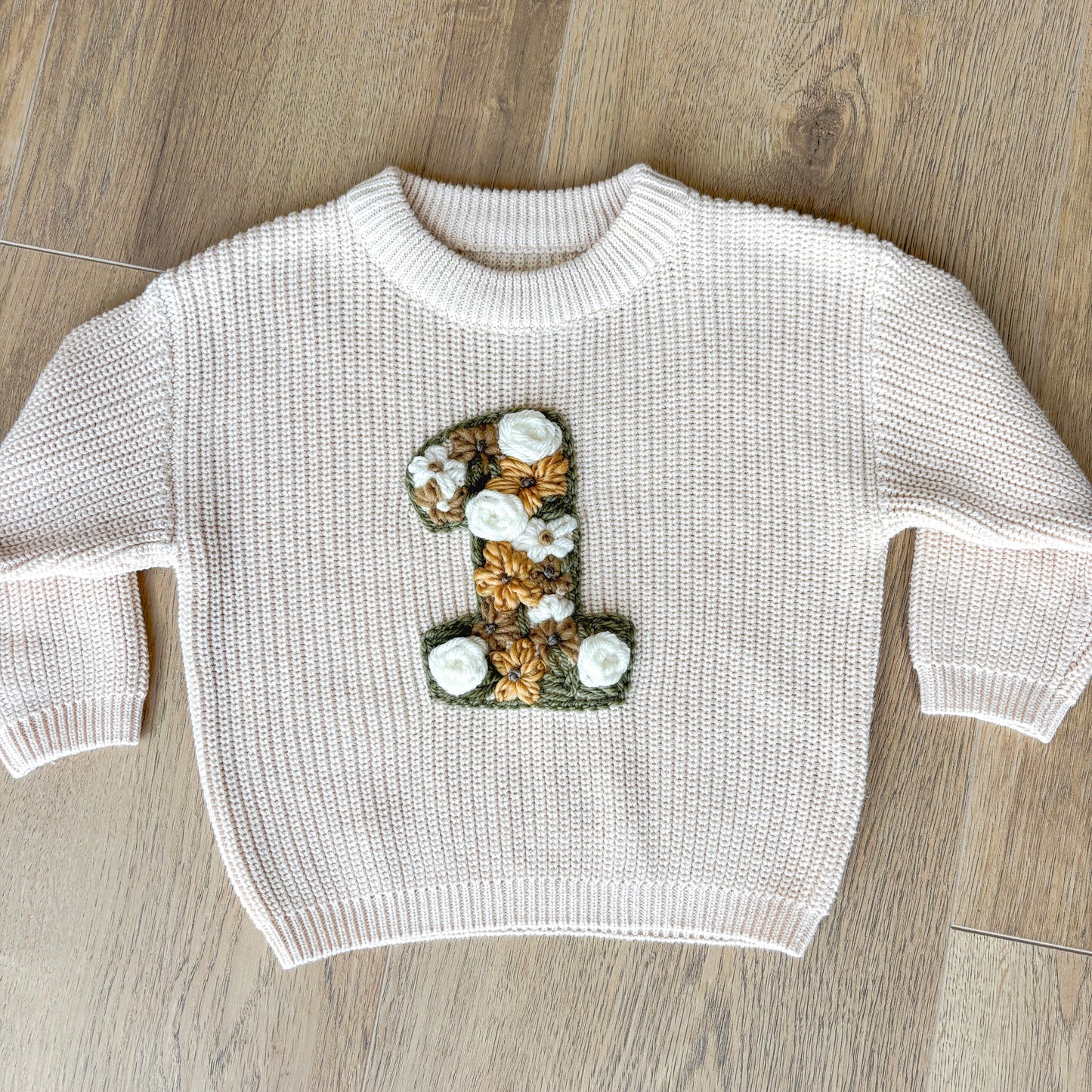 Floral Number Milestone Jumper