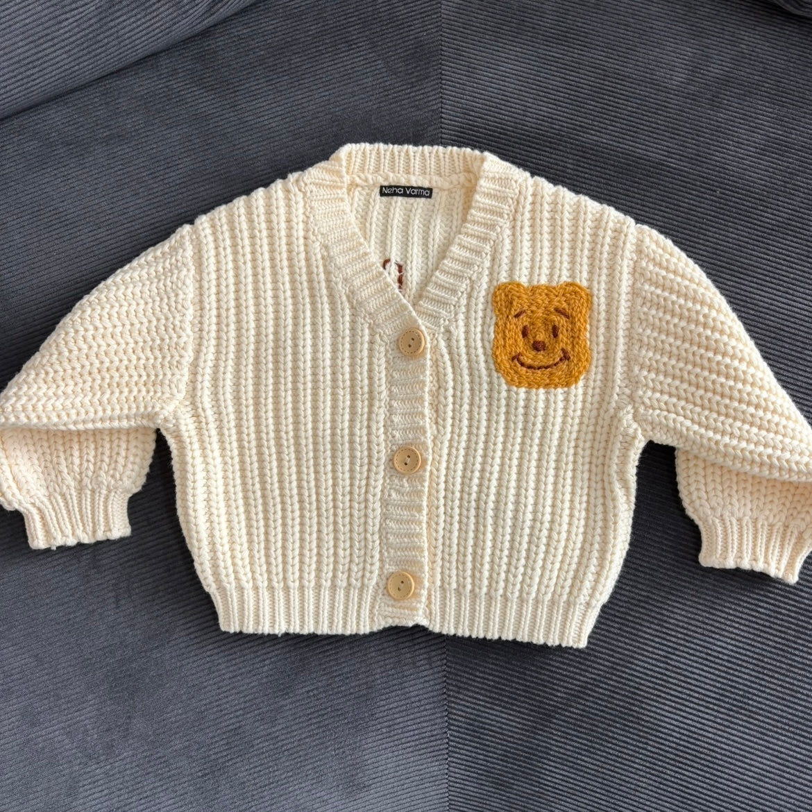 Personalised Honey Bear Cardigan