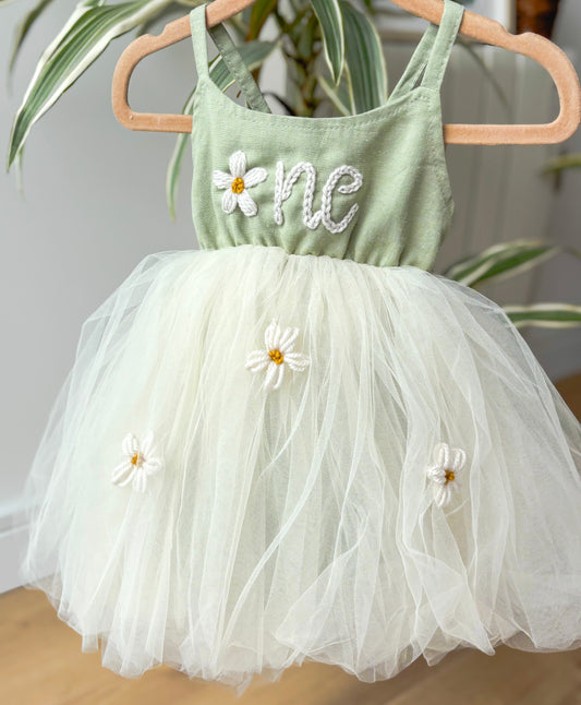 Daisy Tulle Dress (Sage)