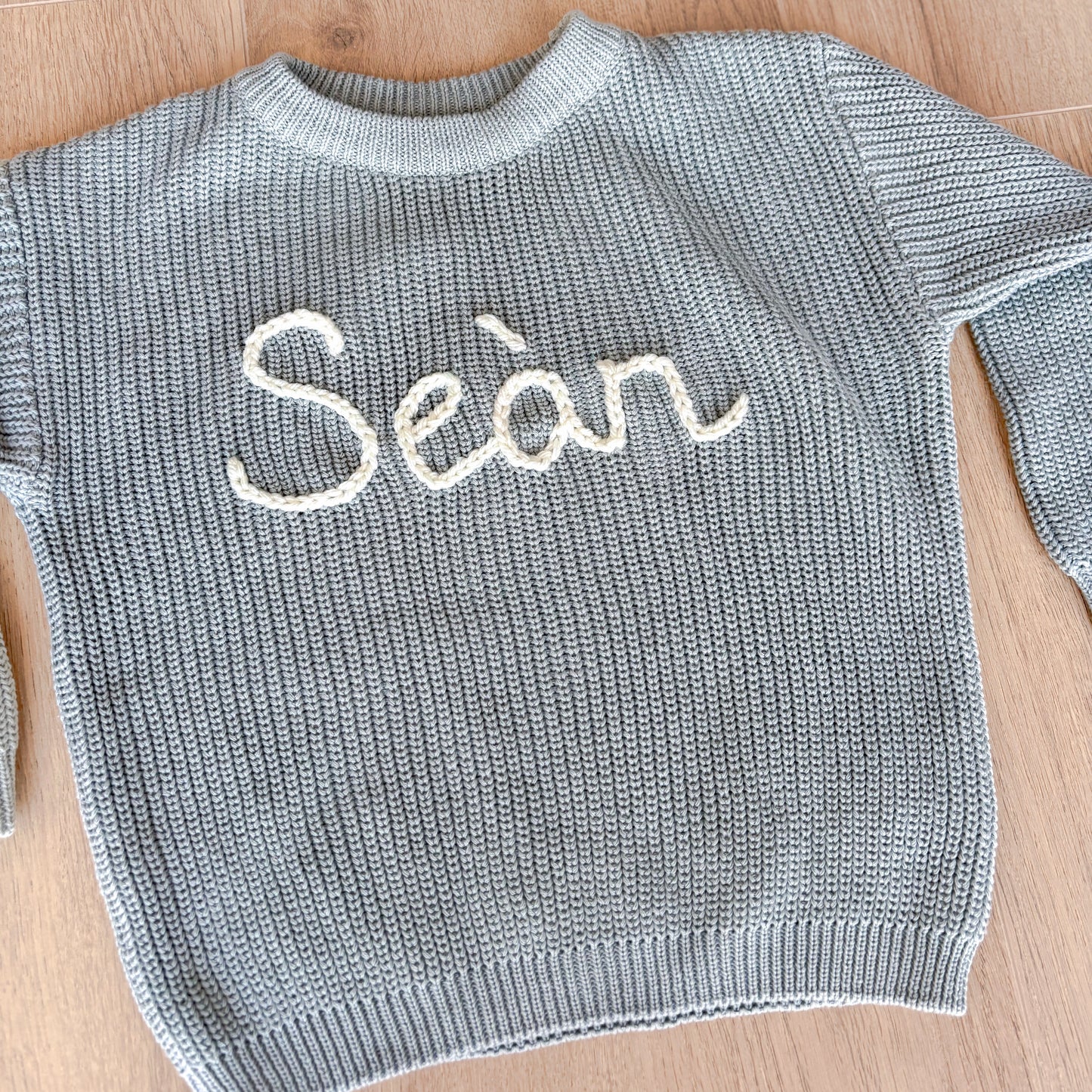 Slate blue personalised jumper