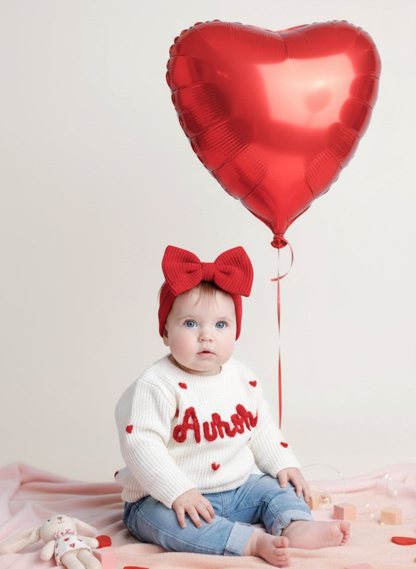 White Hearts Jumper
